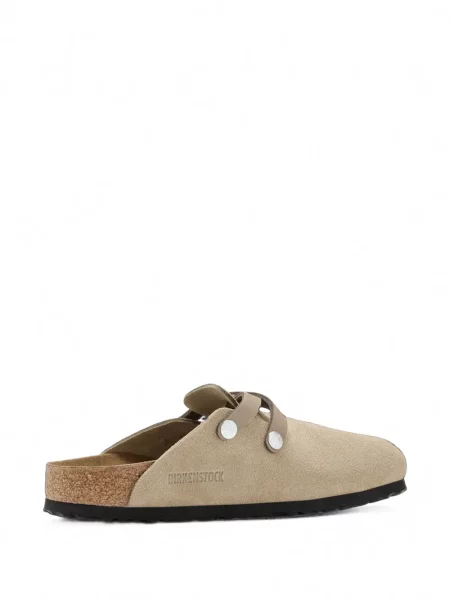 Papuci tip mules Birkenstock din piele de căprioară
