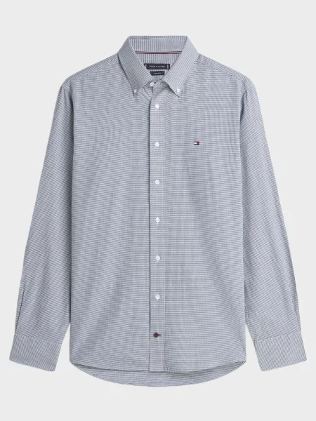 Картата сорочка Tommy Hilfiger блакитна