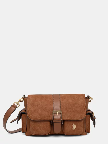U.S. Polo Assn. torebka crossbody CHAMPANY brązowa