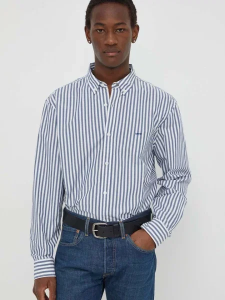 Levi's camasa din barbati albastru marin cu guler button-down relaxed gri