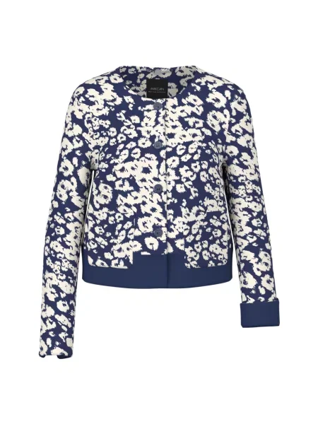 Sweter Marc Cain z nadrukiem niebieski