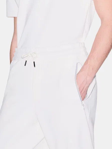 Спортивні штани Armani Exchange молочний бавовна/поліестер