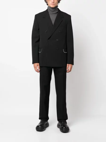 Vlněné dvouřadé sako Off-white bílé