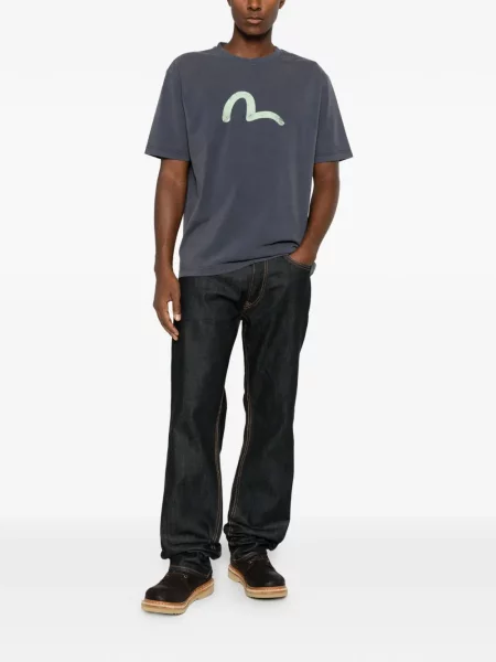 Tricou Evisu cu imagine albastru
