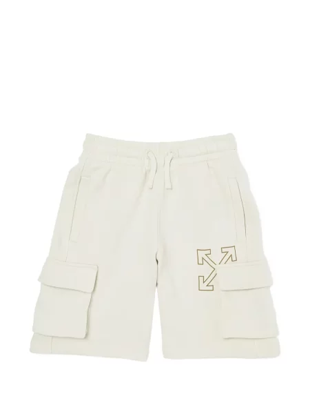 Szorty cargo dziecięce Off-white białe