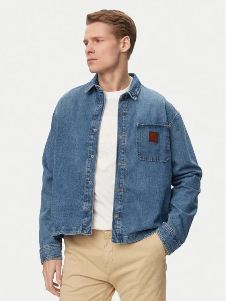 Guess Jeans Джинсова сорочка Голубий Oversize