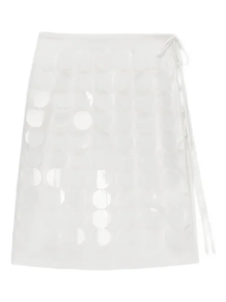 Fusta mini Msgm cu aplicații plic mini alb