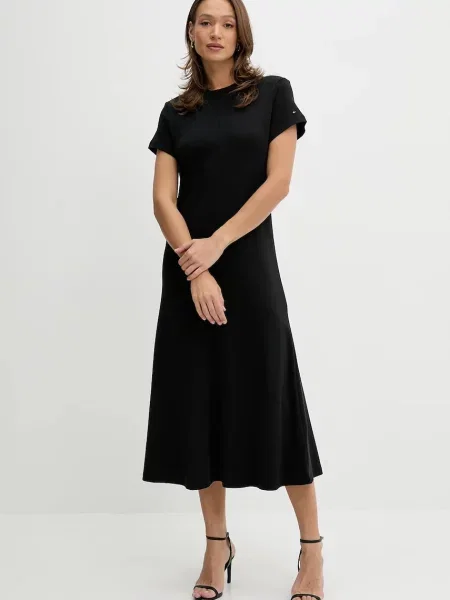 Tommy Hilfiger sukienka maxi rozkloszowana czarny