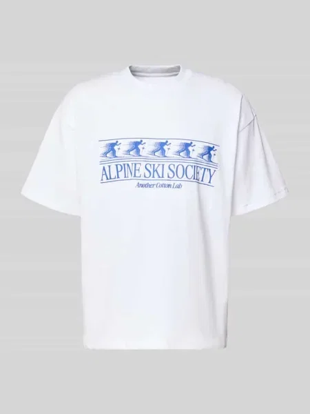 T-shirt z nadrukiem z logo Another Cotton Lab biała