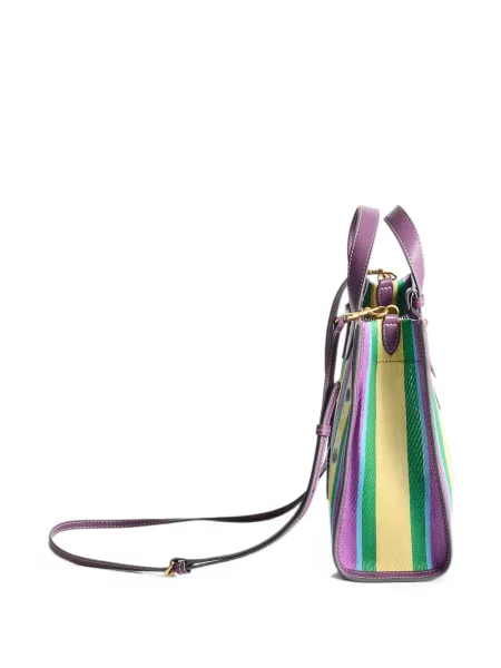 Ριγέ τσάντα shopper Anya Hindmarch μωβ
