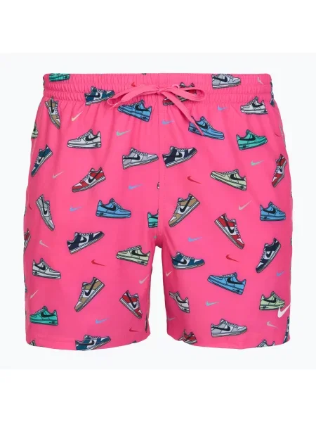 Plavecké šortky Nike Multi Print 5" Volley pinksicle růžové