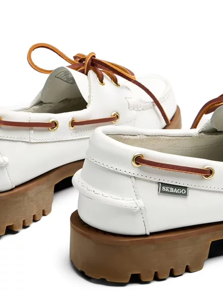 Mocasini Sebago alb