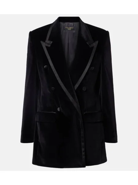 Aksamitna kurtka Dolce&gabbana czarna