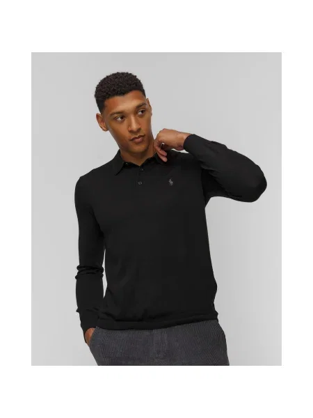 Tricou polo Polo Ralph Lauren de lână negru