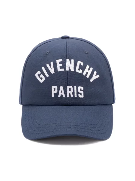 Jedwabna czapka z daszkiem Givenchy niebieska