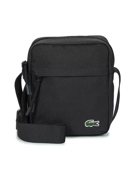 Crossbody torba Lacoste črna