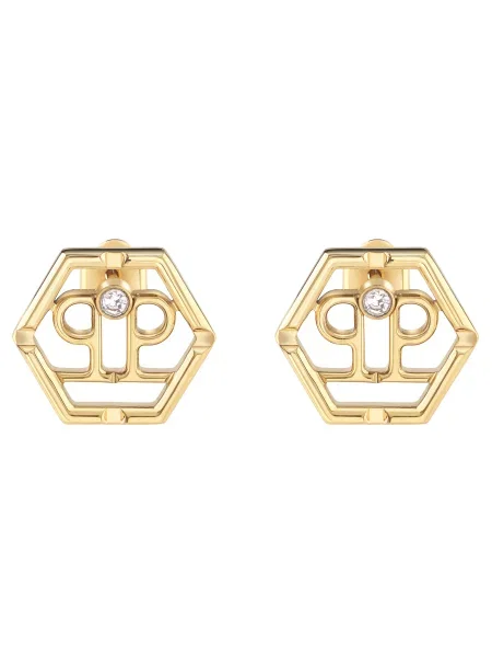 Fülbevaló PHILIPP PLEIN Hexagon Arany