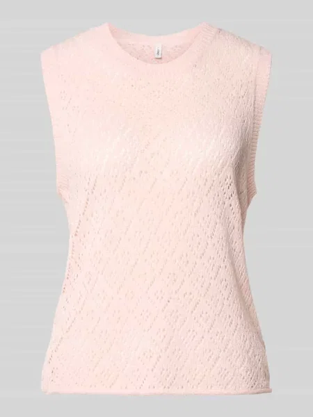 Bezrękawnik o kroju regular fit z okrągłym dekoltem model SUNNY' Only różowa
