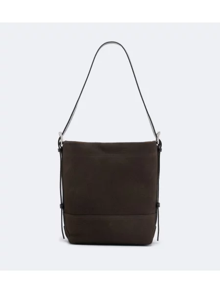 Cu centură geantă shopper Lemaire din piele maro