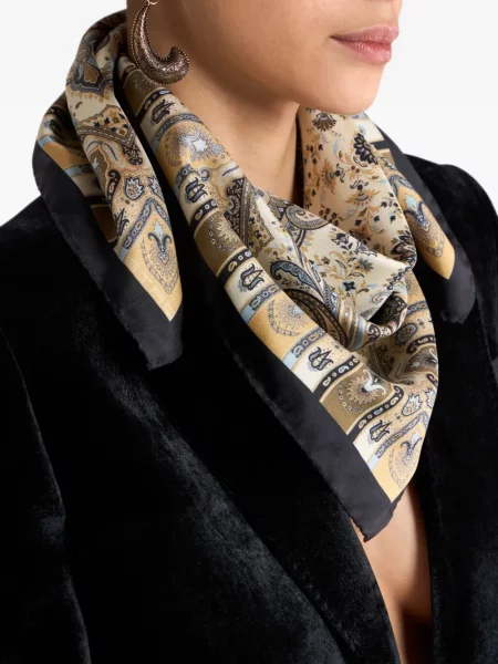 Fular Etro de mătase cu model paisley