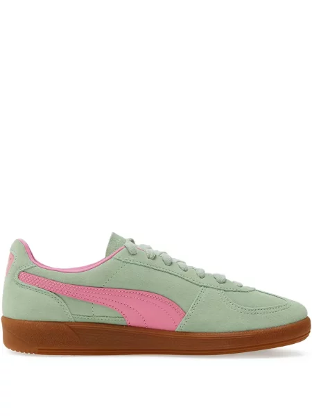 Sneakerși Puma Suede cu șireturi din piele de căprioară verde