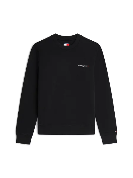 Palton Tommy Jeans cu autograf negru