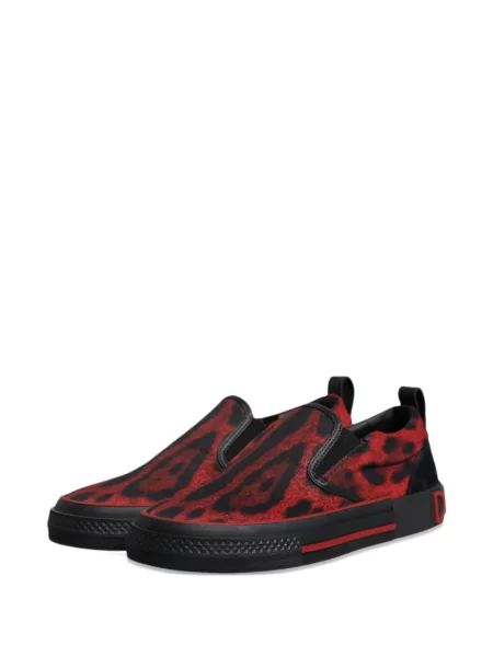 Κιλότα Dolce & Gabbana με σχέδιο με λεοπαρ μοτιβο slip-on κόκκινο
