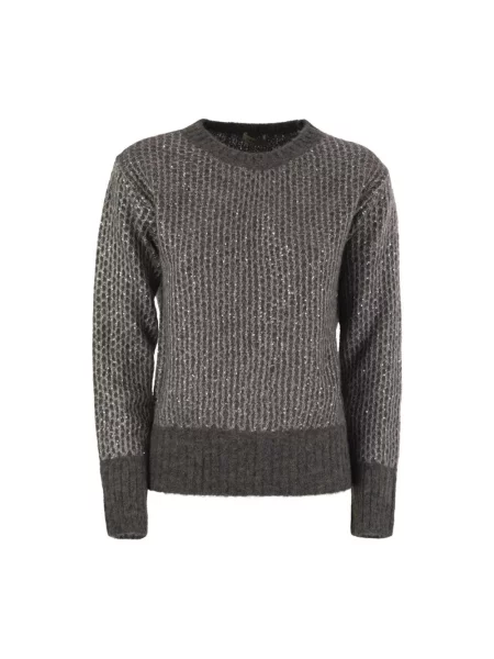 Sweter Herno z cekinami szary