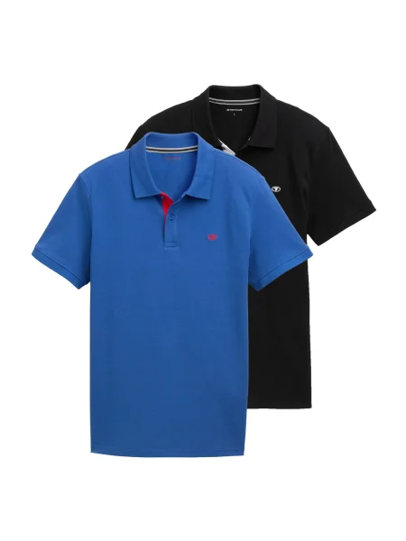 TOM TAILOR Majica kraljevo modra črna