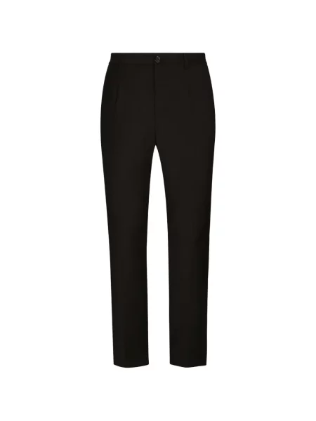 Pantaloni Dolce & Gabbana cu broderie stretch negru