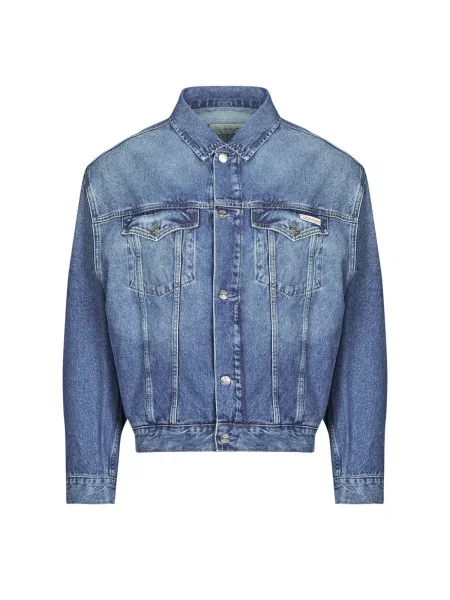 Geacă de blugi Calvin Klein Jeans albastru