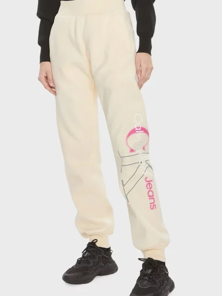 Спортивні штани Calvin Klein Jeans бежеві