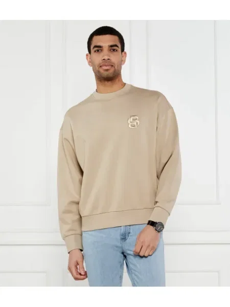 BOSS BLACK Pulóver C-Soleri 26 | Relaxed fit | mercerised fekete
