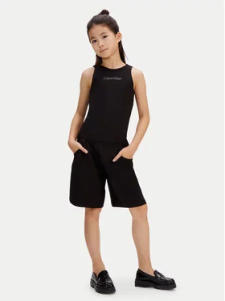 Šortky z materiálu Calvin Klein černé