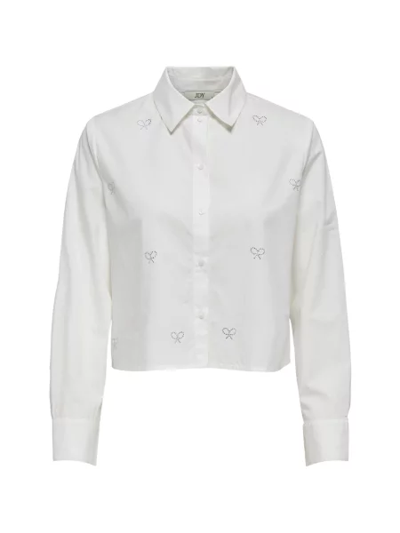 Koszula Jacqueline De Yong z długim rękawem biała