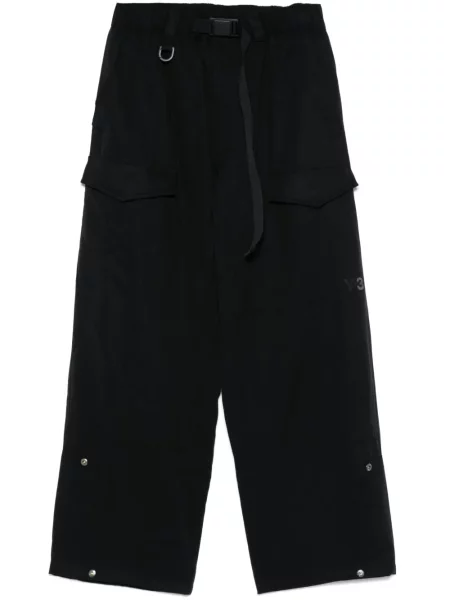 Pantaloni cargo Y-3 din țesătură twill negru