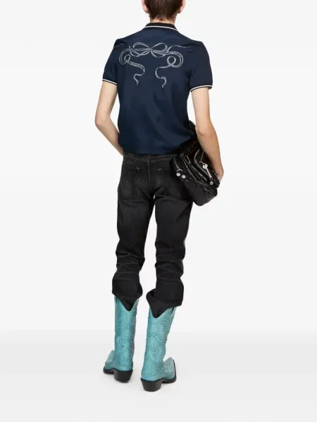 Cămașă Acne Studios cu funde albastru