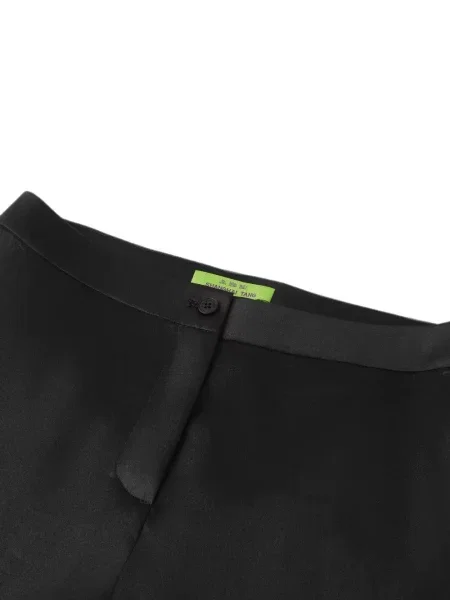 Pantaloni Shanghai Tang din satin negru