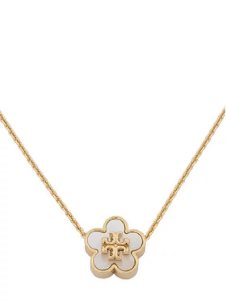 Ogrlica Tory Burch Kira Flower Zlatna