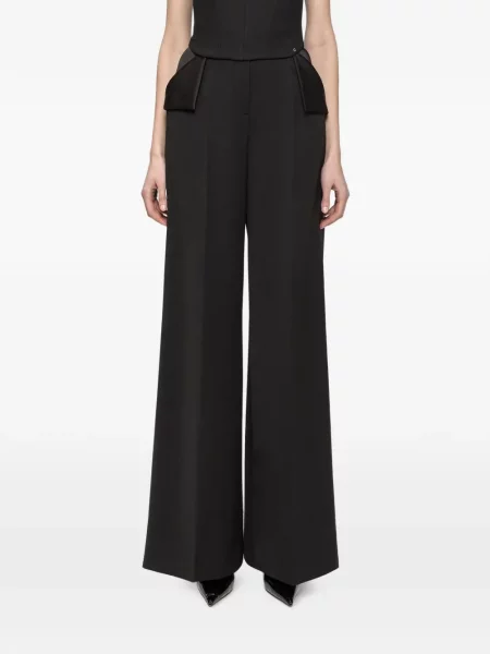 Pantaloni Nissa de lână negru