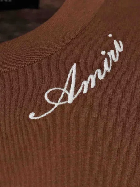 Tricou Amiri cu autograf maro