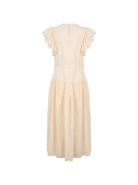 Rochie midi Ulla Johnson cu volane până la genunchi de costum
