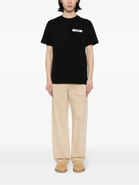 Marškinėliai Jacquemus su autografu juoda