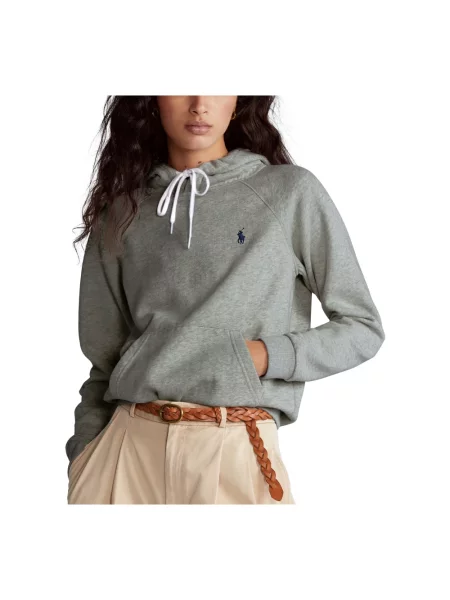 Bluza z kapturem Polo Ralph Lauren z kapturem szara