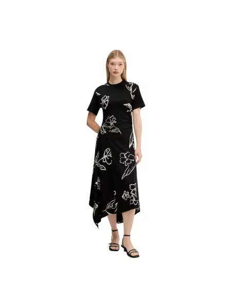 Sukienka midi Desigual czarna