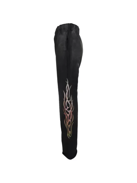 Pantaloni Kamiya cu imagine alergare negru