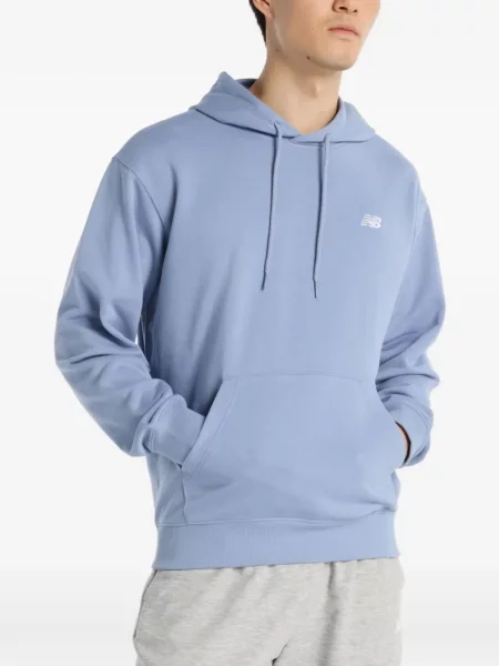 Majica s kapuljačom New Balance s kapuljačom plava