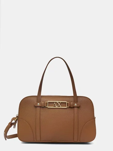 Armani Exchange geantă crossbody pentru femei cu imitație de piele maro