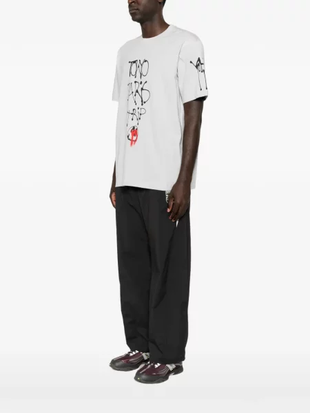 Tricou Y-3 cu decolteu rotund gri