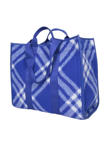 Torebka Burberry wełniana niebieska